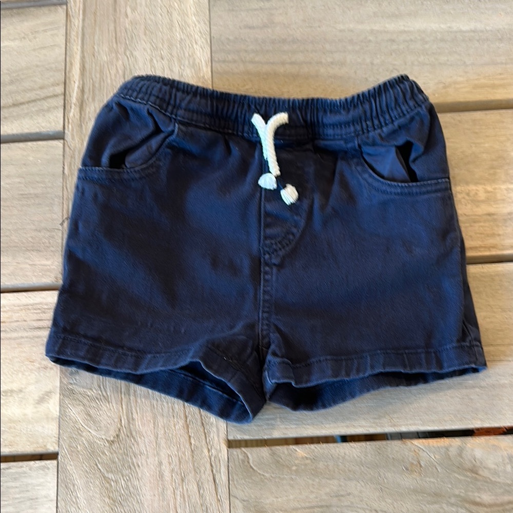 Seed Baby Navy Blue Khaki Shorts, 24 mos
